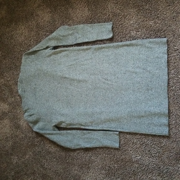 Ann Taylor Loft Gray Ribbed Long Cardigan M - Picture 3 of 4
